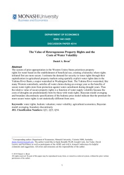 The Value of Heterogeneous Property Rights and the Costs of Water