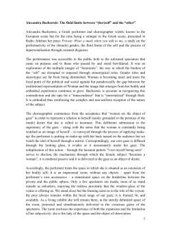 “(her)self” and the “other”