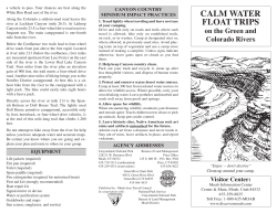 calm water float trips