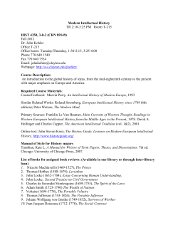 HIST 4350 Modern Intellectual History