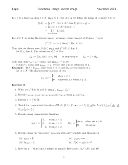 Functions: image and inverse image