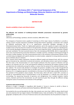 Life Science 2017, 1st Joint Annual Symposium of the Departments