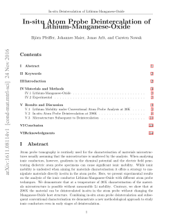 In-situ Atom Probe Deintercalation of Lithium-Manganese