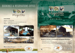 Rates - Mogotlho Safari Lodge