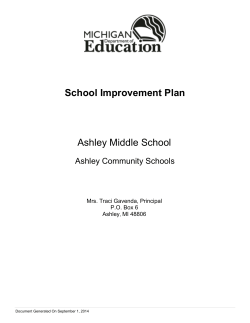 School Improvement Plan - Ashley Community Schools