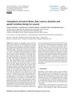 Atmospheric aerosols in Rome, Italy: sources, dynamics and spatial