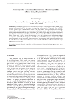 Microcomposites of rice starch film reinforced with microcrystalline