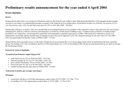 Preliminary results announcement for the year ended 4