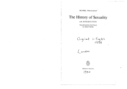 The History of Sexuality