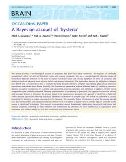 A Bayesian account of `hysteria`