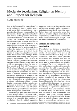 Moderate Secularism