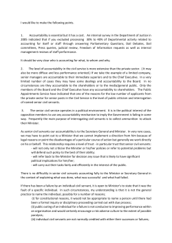 I would like to make the following points. 1. Accountability is