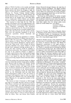 Timothy N. Thurber. The Politics of Equality: Hubert H. Humphrey