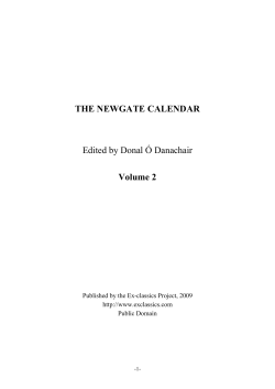 THE NEWGATE CALENDAR - Ex