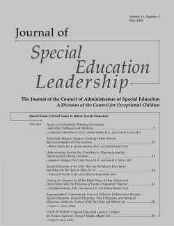 Leadership - Council of Administrators of Special Education