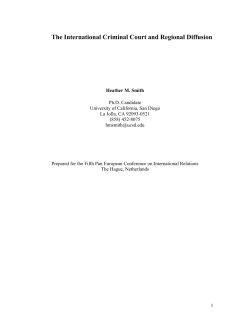 Global Human Rights Institutions and Regional Diffusion