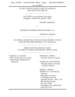No. 10-30378 IN THE UNITED STATES COURT OF