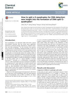 How to split a G-quadruplex for DNA detection