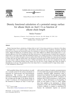 Density functional calculation of a potential energy surface for