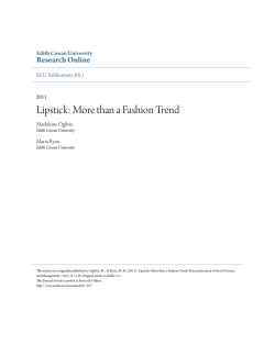 Lipstick: More than a Fashion Trend - Research Online