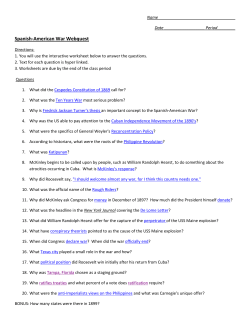 Spanish-American War Webquest