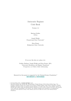 Autocratic Regimes Code Book - Sites@PSU