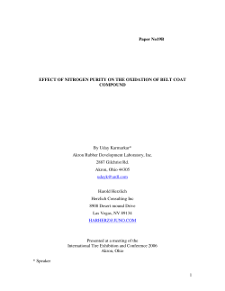 Effect of nitrogen purity on the oxidation of belt coat compound.