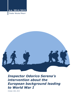 Inspector Odorico Serena`s intervention about the European