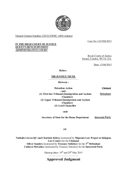 Detention Action -v- First-Tier Tribunal