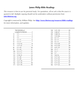 James Philip Bible Readings