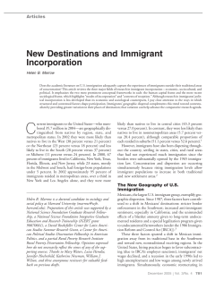 New Destinations and Immigrant Incorporation