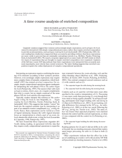 A time course analysis of enriched composition