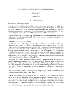 HEDONISTIC ALTRUISM AND WELFARE