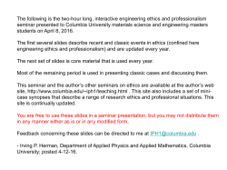 Engineering and professionalism ethics seminar.