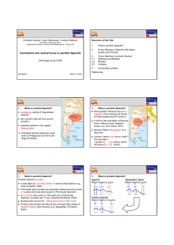Contrastive and neutral focus in porte&ntilde;o Spanish