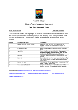 Toot Hill School Modern Foreign Languages Department Year Eight