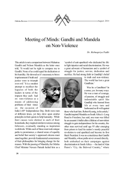 Meeting of Minds: Gandhi and Mandela on Non-Violence