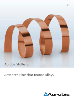 Aurubis Stolberg Advanced Phosphor Bronze Alloys