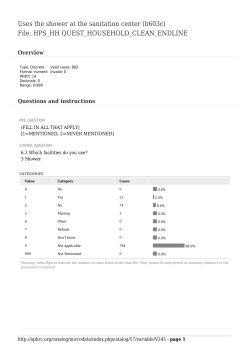 Uses the shower at the sanitation center (h603c) File