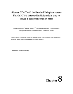 Slower CD4 T cell decline in Ethiopian versus Dutch HIV