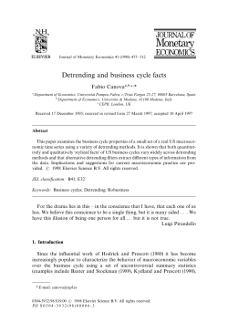 Detrending and business cycle facts