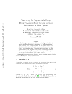 Computing the Exponential of Large Block-Triangular Block