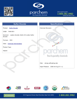 Sulfur Dioxide Specifications
