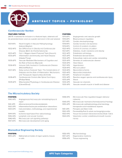 abstract topics &ndash; physiology