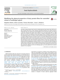 Modifying the physical properties of dairy protein films for controlled