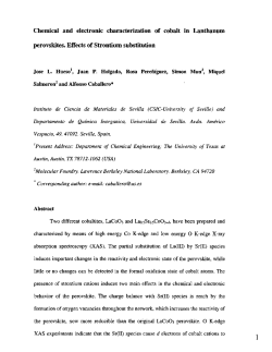 Chemical and electronic characterization of cobalt