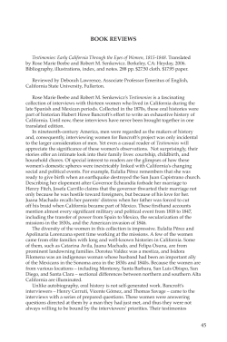 book reviews - San Diego History Center