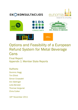 Appendix 1 - Member State Reports