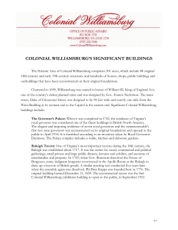 colonial williamsburg`s significant buildings