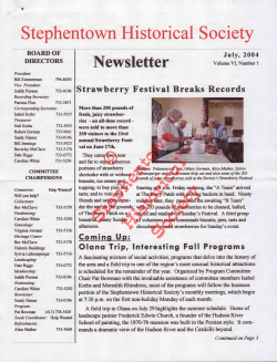 July - Stephentown Historical Society